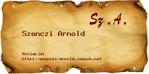 Szenczi Arnold névjegykártya